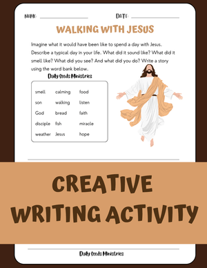 Walking With Jesus Faith-Based Creative Writing Activity 