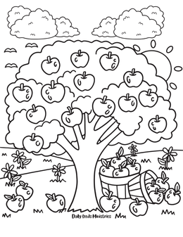 Apple Tree Coloring Activity