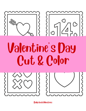 Valentine's Day Cut &amp; Color Activity 