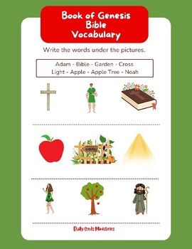Book of Genesis Vocabulary Activity