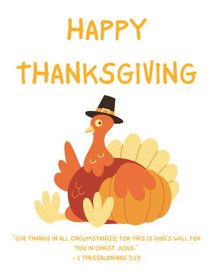 Happy Thanksgiving Classroom Poster
