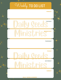 Weekly To-Do List