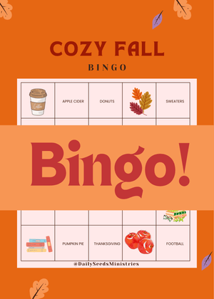 Cozy Fall Bingo Sheet