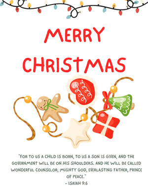 Merry Christmas Classroom Poster
