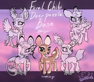 Chibi feral Deer Puzzle base