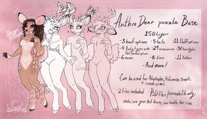 Anthro Deer puzzle base