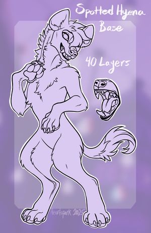 Semi anthro Hyena base