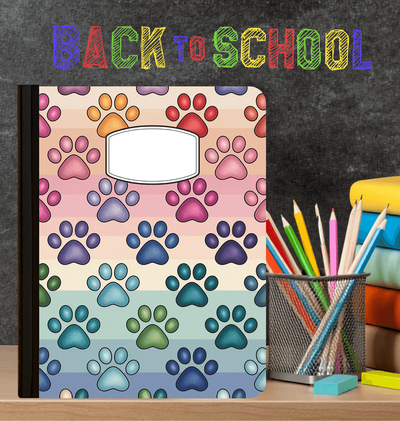 Holographic Paws Up Composition Notebook