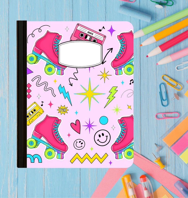 Holographic Retro Skate Composition Notebook