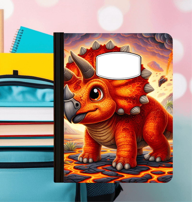 Holographic Dino Adventure Composition Notebook