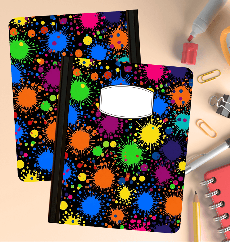 Holographic Splat Composition Notebook