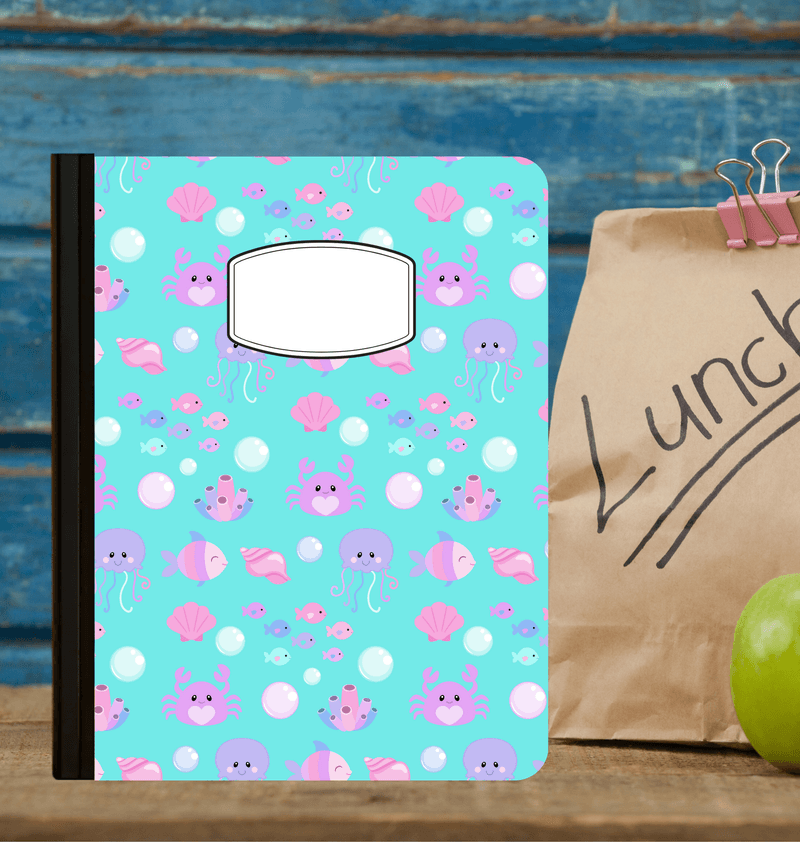 Holographic Under the Sea Composition Notebook