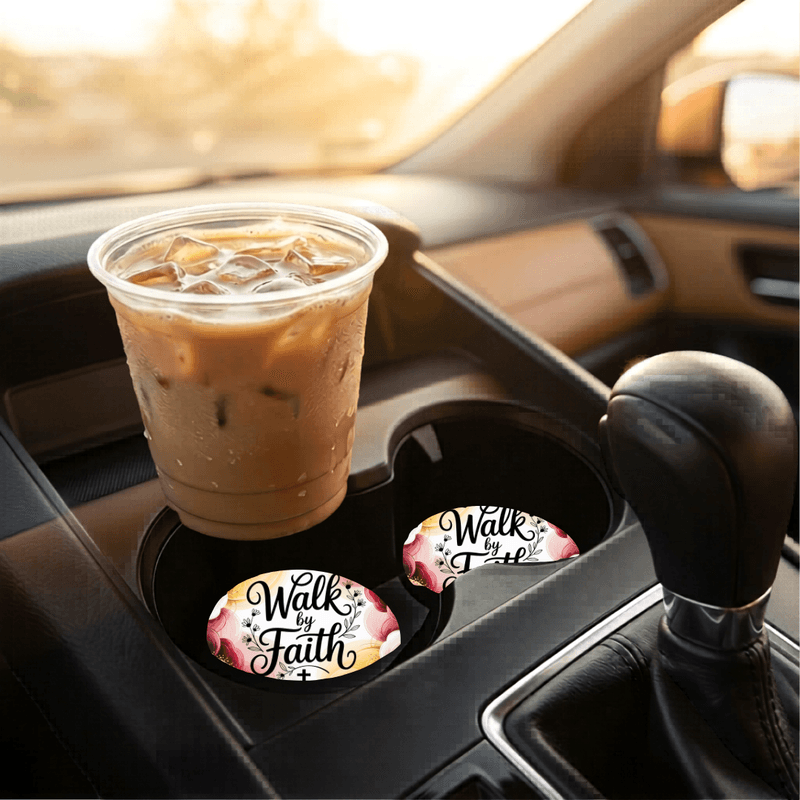 Car Coasters Faith set of 2