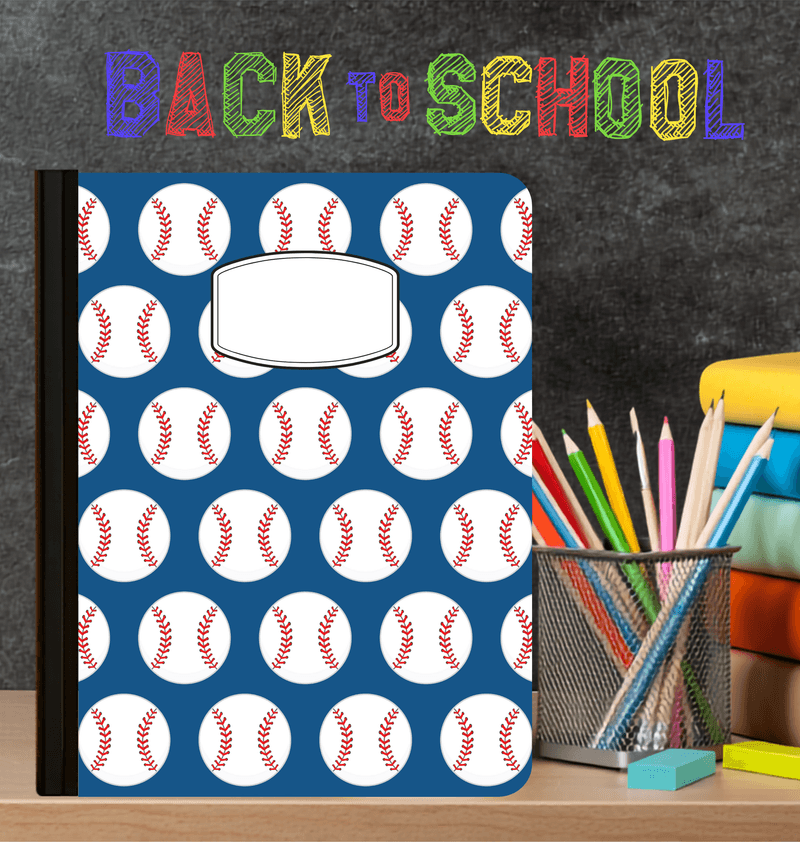 Holographic Baseball Blue Composition Notebook