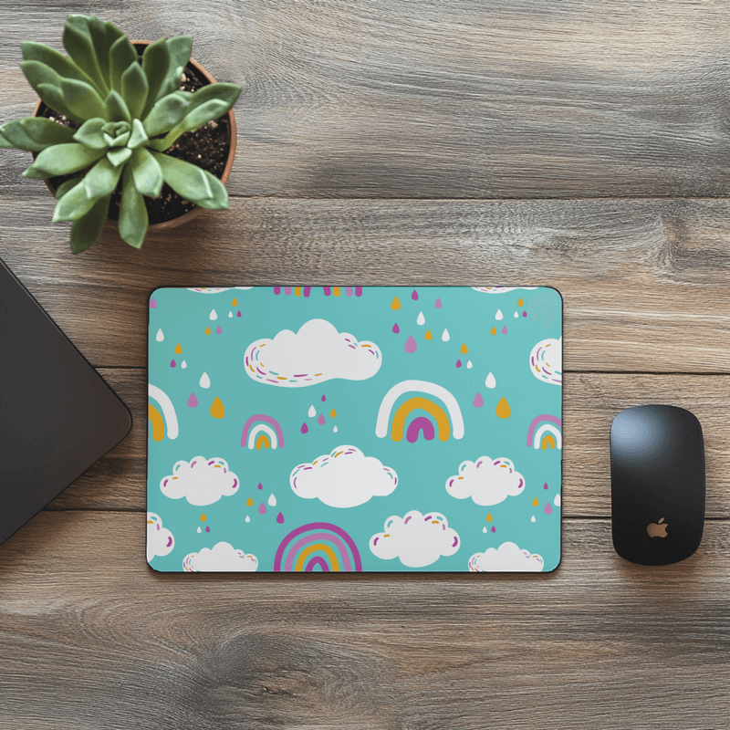 Mouse Pad Rainbow Raindrops