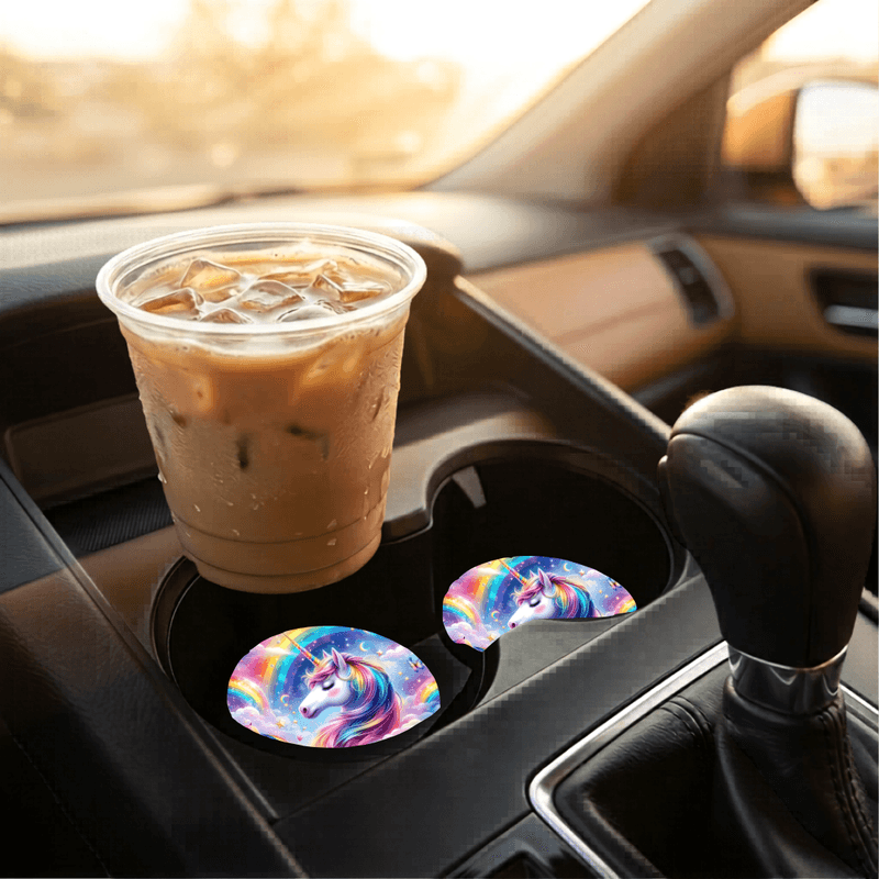 Car Coasters Unicorn set of 2