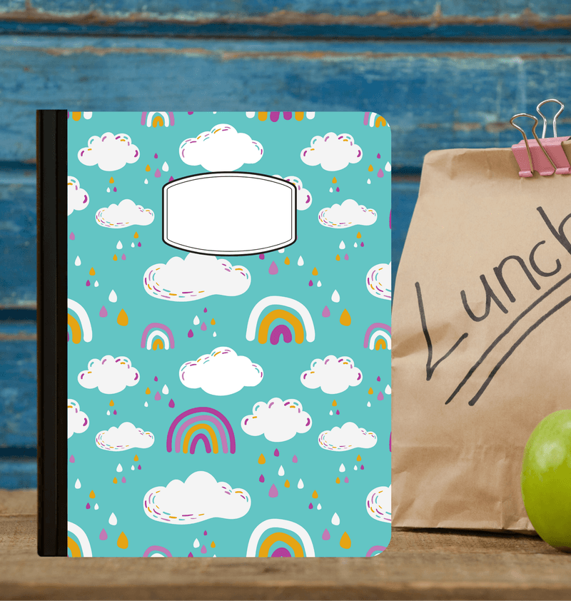 Holographic Raindrops Composition Notebook