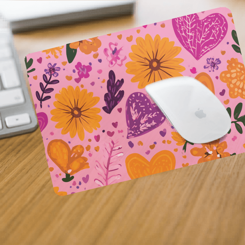Mouse Pad Orange Whimsy