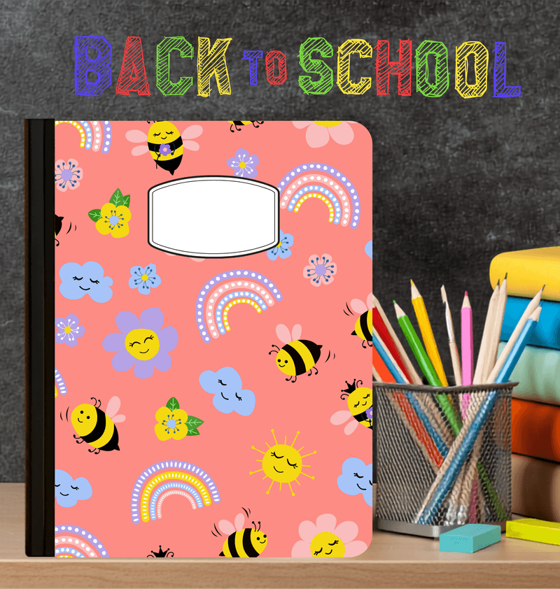 Holographic Buzzy Day Composition Notebook
