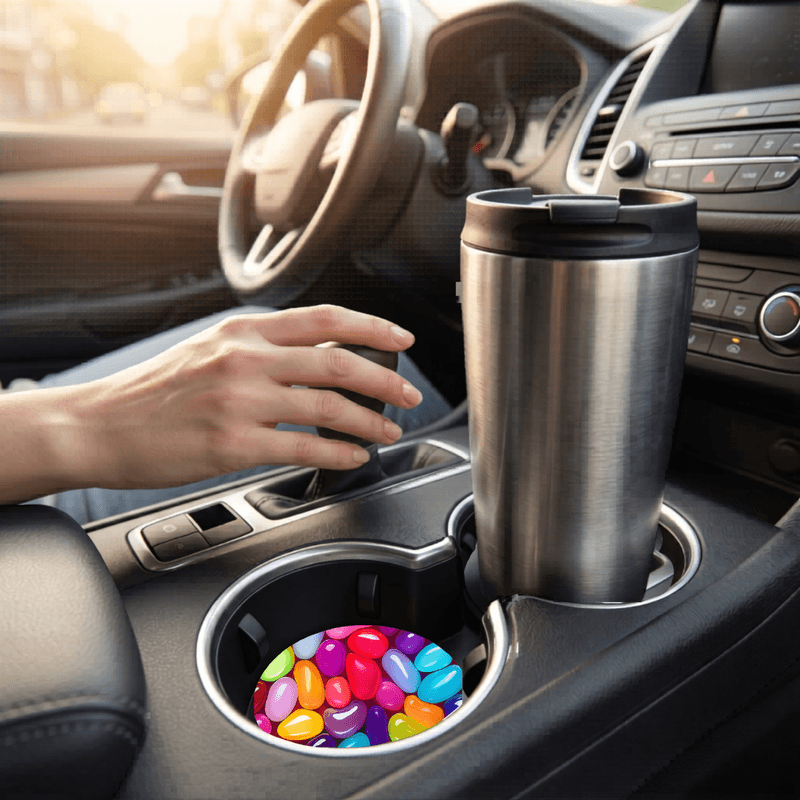 Car Coasters Jellybeans set of 2