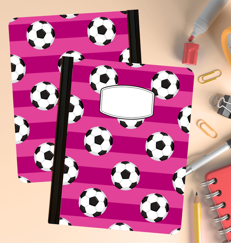 Holographic Soccer Pink Composition Notebook
