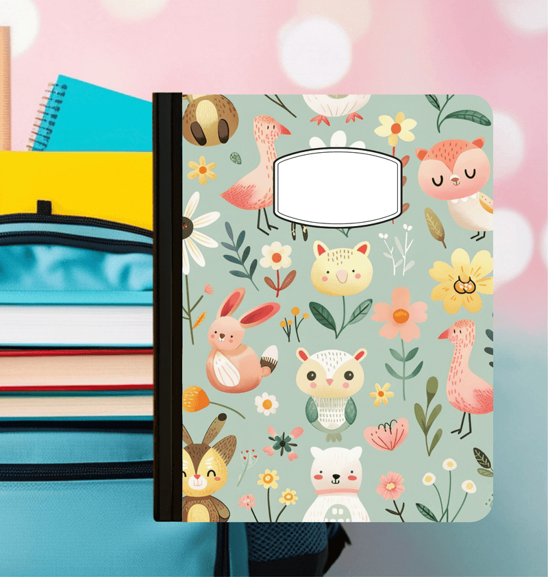 Holographic Woodland Sage Composition Notebook