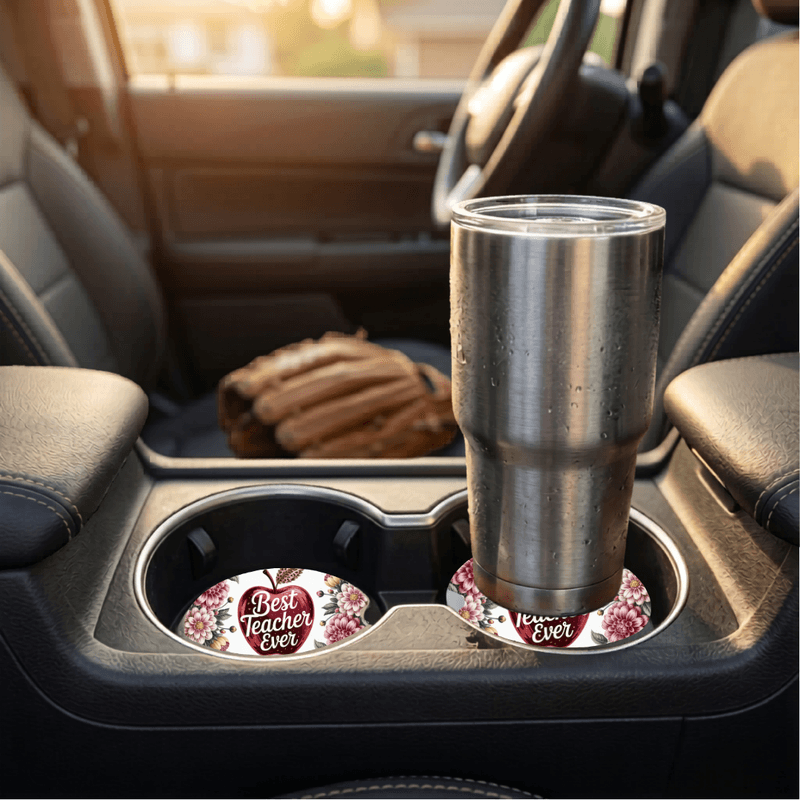Car Coasters Teacher set of 2