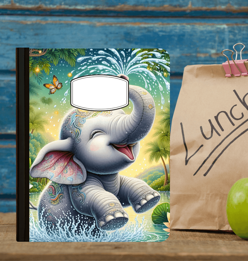 Holographic Trunks Up Composition Notebook