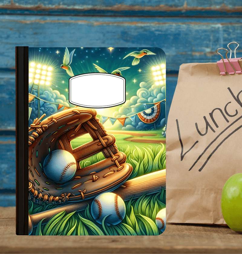 Holographic Baseball Game Composition Notebook