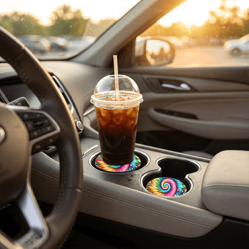 Car Coasters Swirl set of 2