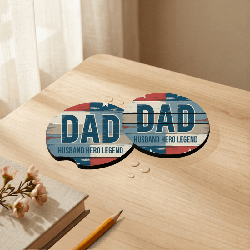 Car Coasters Dad set of 2