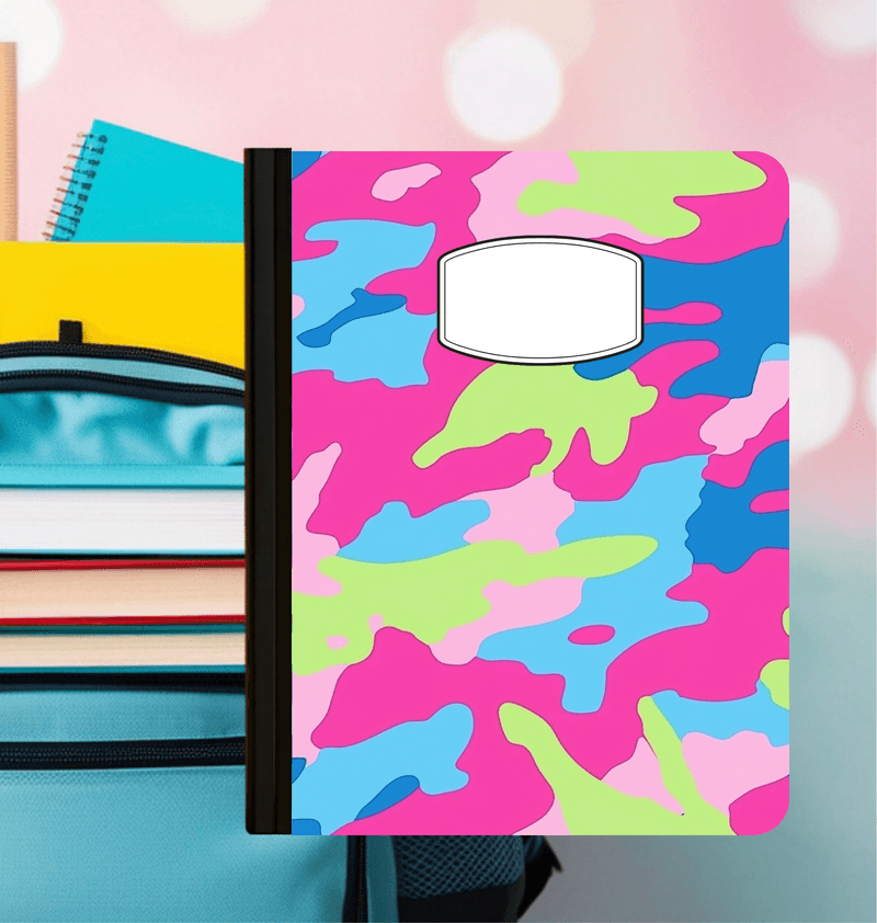 Holographic Camo Bright Composition Notebook