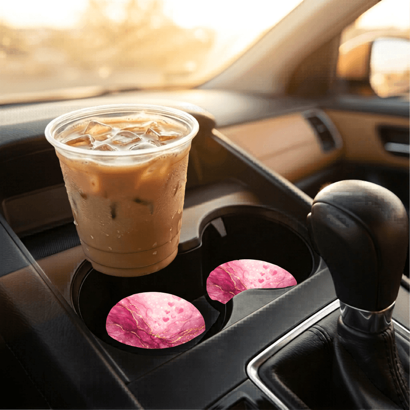 Car Coasters Marble set of 2