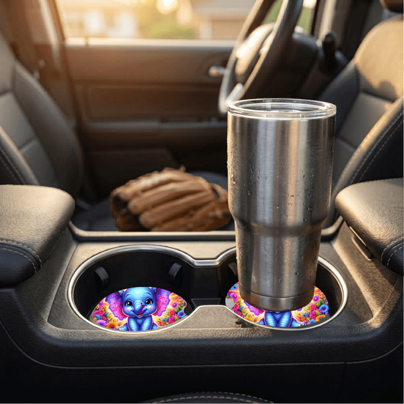 Car Coasters Elephant set of 2