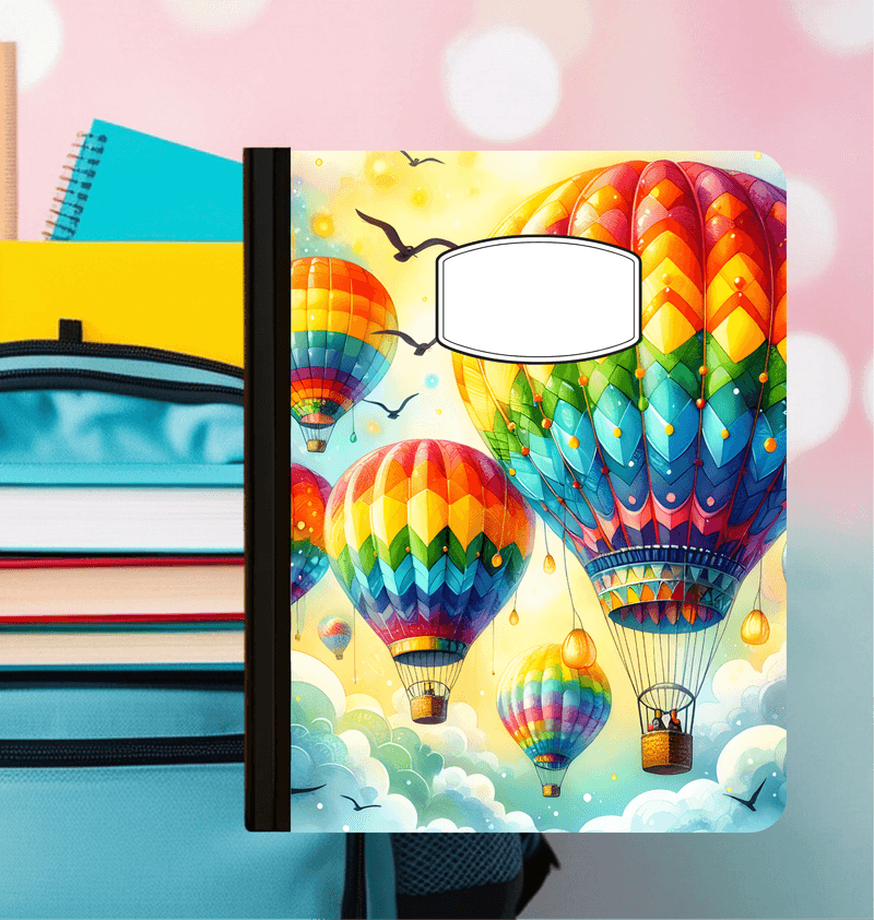 Holographic Hot Air Balloons Composition Notebook