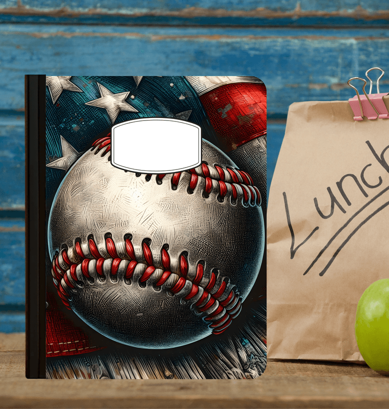 Holographic Baseball Composition Notebook