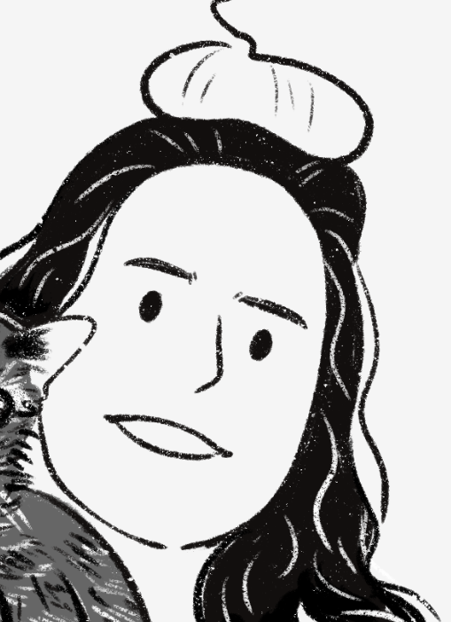 black and white sketch art drawing of the marketing manager