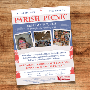 St. Stephen Parish Picnic - Custom Flyer - Revision #1