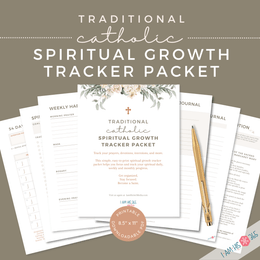 Catholic Spiritual Growth Tracker Printable PDF | 54 Day Rosary Tracker | Novena Checklist