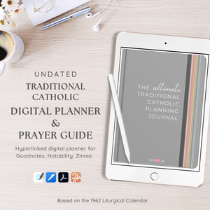 UNDATED Traditional Catholic Digital Planner and Prayer Guide | 1962 Liturgical Calendar Planner