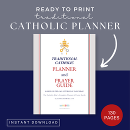 Printable Traditional Catholic Planner &amp; Prayer Guide : 1962 Liturgical Calendar for Men