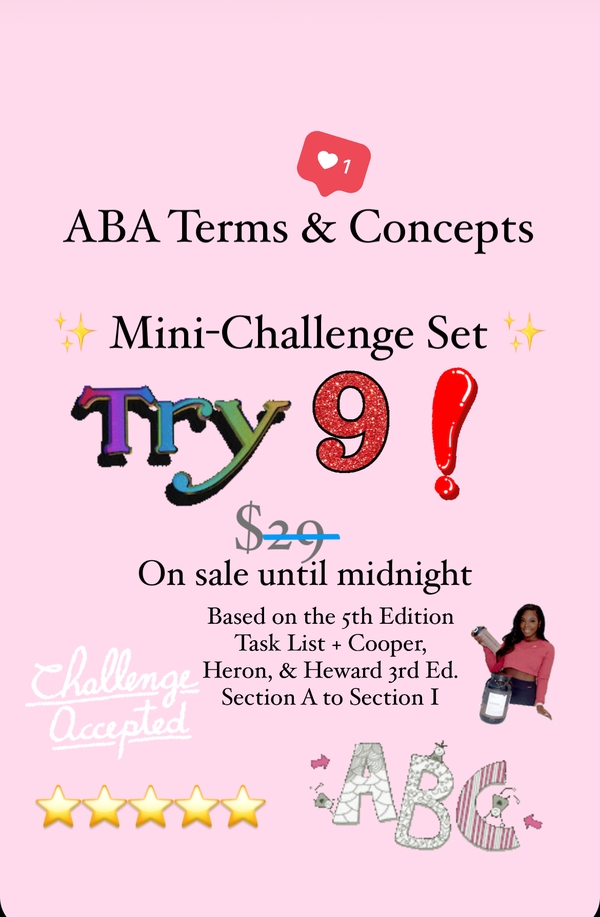 ABA Terms &amp; Concepts Mini-Challenge Set