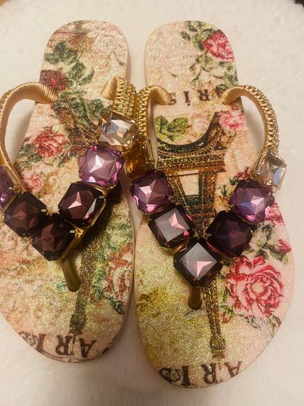 HAVAIANAS PERSONALIZADA PARIS PEDRARIA PURPLE