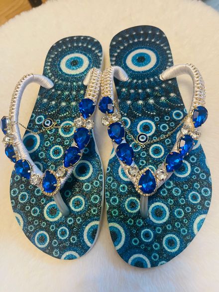 HAVAIANAS PERSONALIZADA   PEDRARIA AZUL