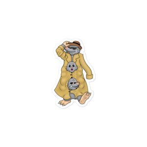 3 Moles in a Trenchcoat Sticker