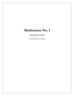 Meditations No. 1 (for 4 flutes)