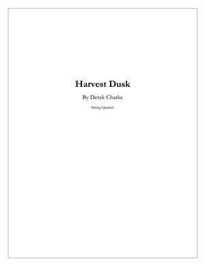 Harvest Dusk (String Quartet)