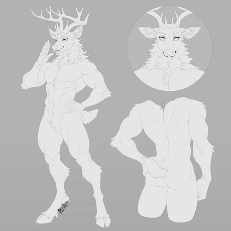 Simple MALE DEER - Base