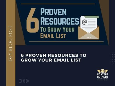 6 Proven Resources To Grow Your Email List