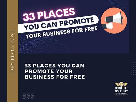 33 Places You Can Promote Your Business For Free